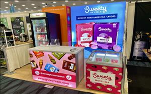 Sweety Ice Cream 10x10 Exhibit at Expo West 2023 in Anaheim, California 